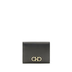 Ferragamo Gancini Black Leather Wallet
