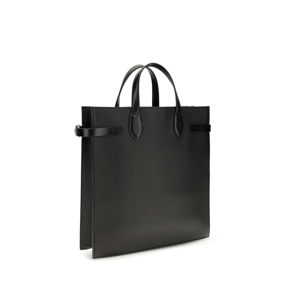 Valentino Garavani Antibes Medium Black Leather Tote Bag