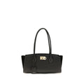 Ferragamo Studio Soft East West Black Leather Shoulder Bag