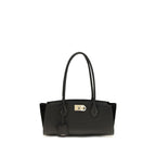 Ferragamo Studio Soft East West Black Leather Shoulder Bag