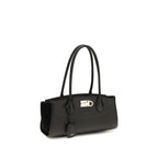 Ferragamo Studio Soft East West Black Leather Shoulder Bag