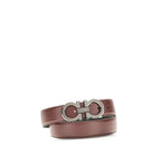 Ferragamo Reversible and Adjustable Gancini Belt Cordovan Black