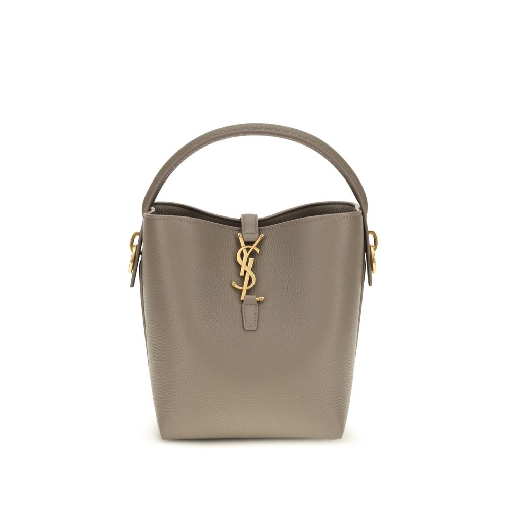 Saint Laurent Le 37 Beige Leather Bucket Bag