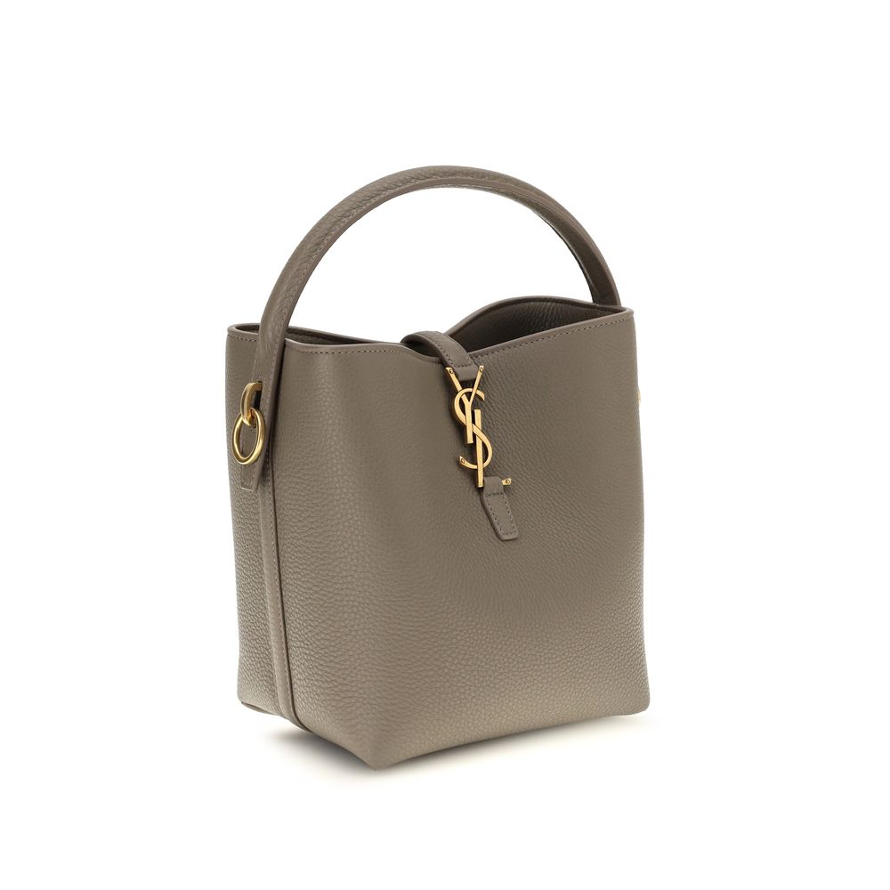 Saint Laurent Le 37 Beige Leather Bucket Bag