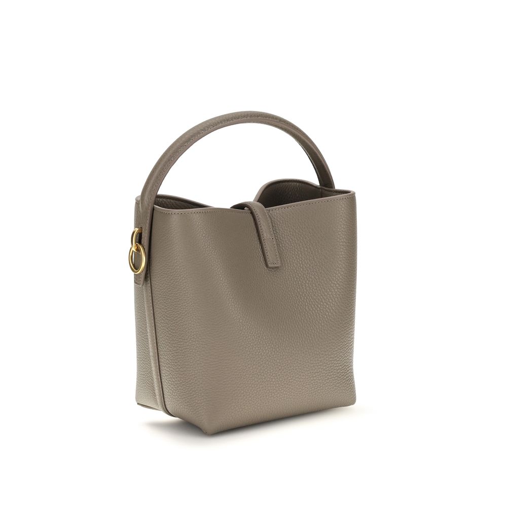 Saint Laurent Le 37 Beige Leather Bucket Bag
