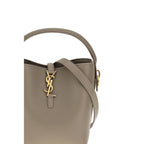 Saint Laurent Le 37 Beige Leather Bucket Bag