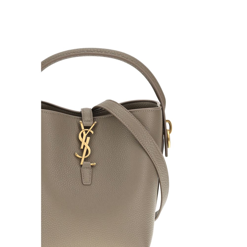 Saint Laurent Le 37 Beige Leather Bucket Bag