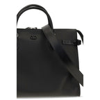 Valentino Garavani Large Antibes Black Leather Top Handle Bag