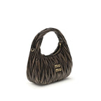 Miu Miu Wander Brown Matelassé Leather Shoulder Bag