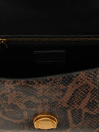 Pinko Mini Love Brown Python Leather Handbag