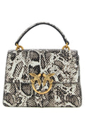 Pinko Mini Love One Light Python Leather Handbag