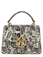 Pinko Mini Love One Light Python Leather Handbag