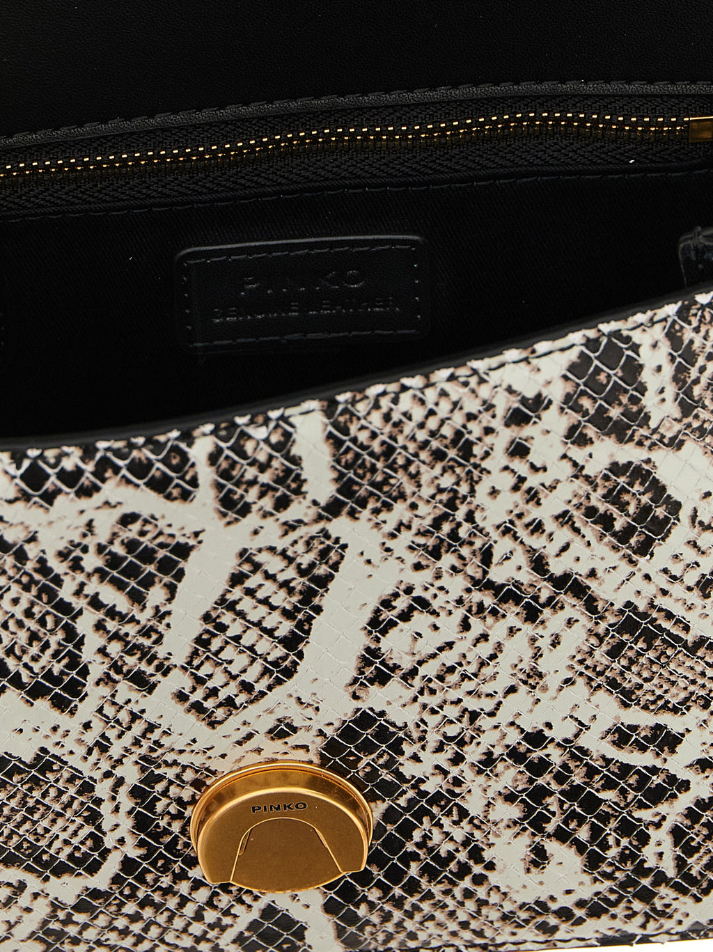 Pinko Mini Love One Light Python Leather Handbag