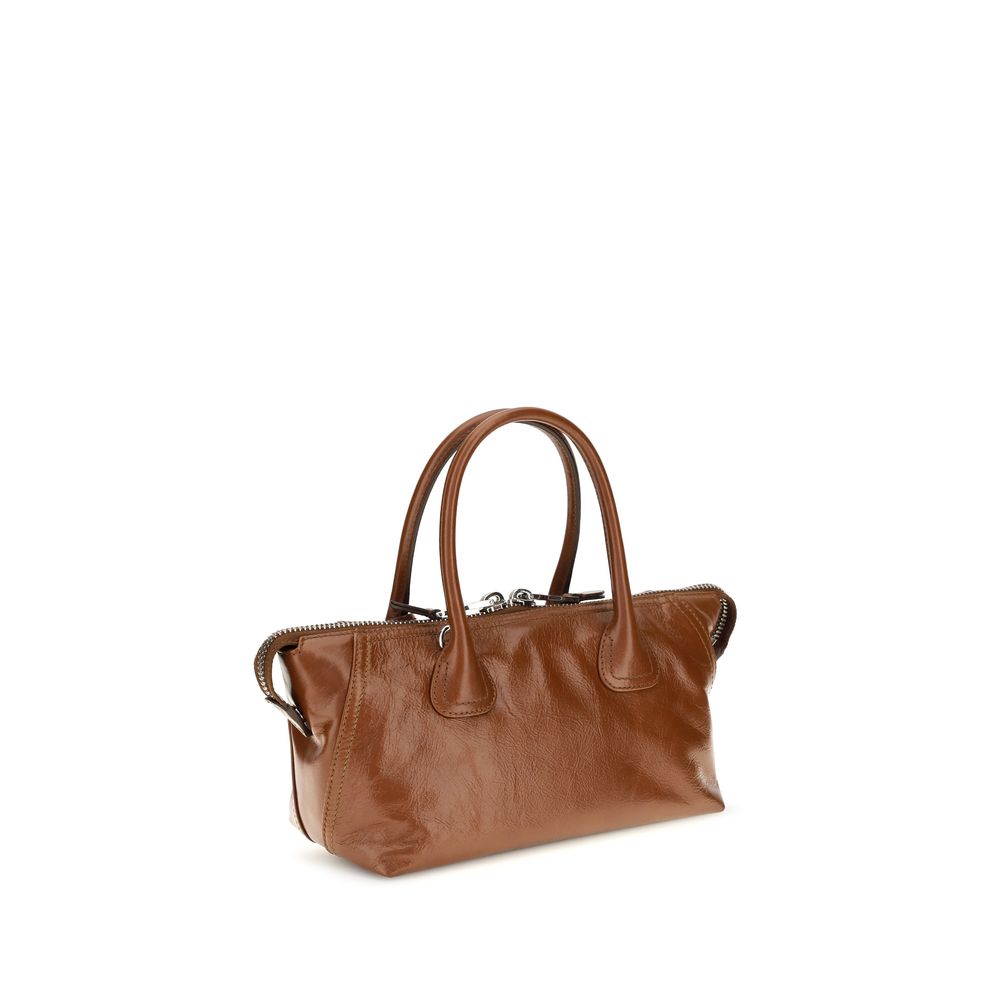 Miu Miu Brown Glossy Leather Handbag