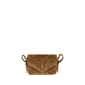 Saint Laurent Small Loulou Brown Suede Shoulder Bag