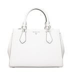 Michael Kors Brooke Optic White Leather Satchel Bag