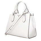 Michael Kors Brooke Optic White Leather Satchel Bag