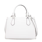 Michael Kors Brooke Optic White Leather Satchel Bag