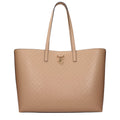 Jimmy Choo Beige Monogram Leather Shopping Tote