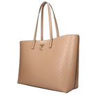 Jimmy Choo Beige Monogram Leather Shopping Tote