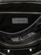 Balenciaga Le City Medium Silver Metallic Leather Handbag