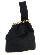 Stella McCartney Falabella Wristlet Black Suede-Effect Handbag