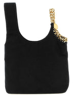 Stella McCartney Falabella Wristlet Black Suede-Effect Handbag