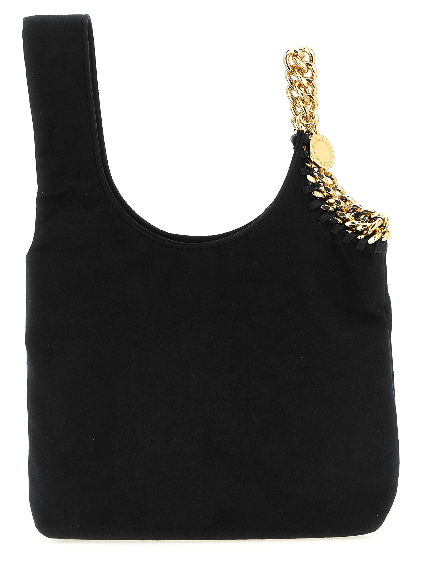 Stella McCartney Falabella Wristlet Black Suede-Effect Handbag