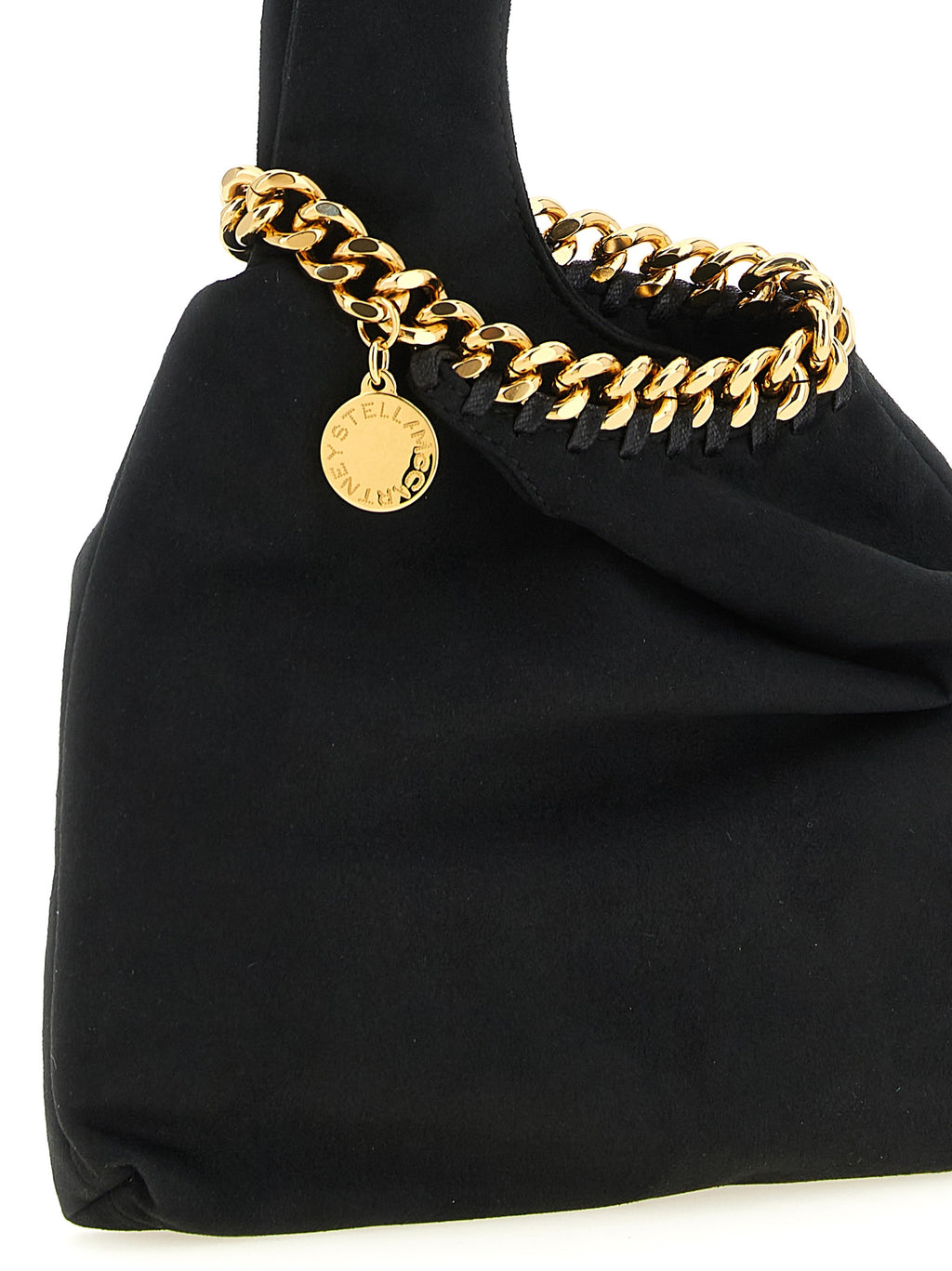 Stella McCartney Falabella Wristlet Black Suede-Effect Handbag