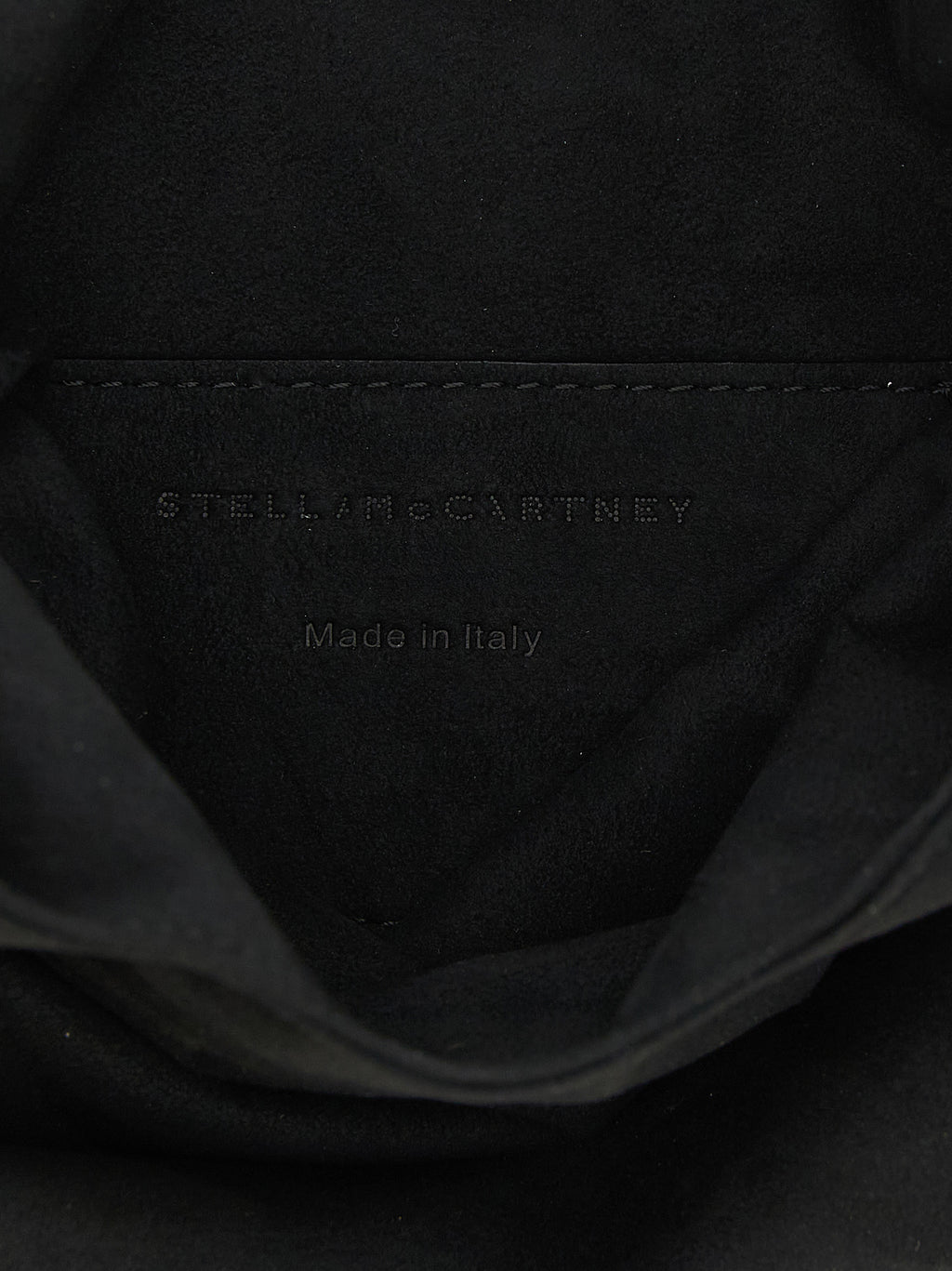 Stella McCartney Falabella Wristlet Black Suede-Effect Handbag