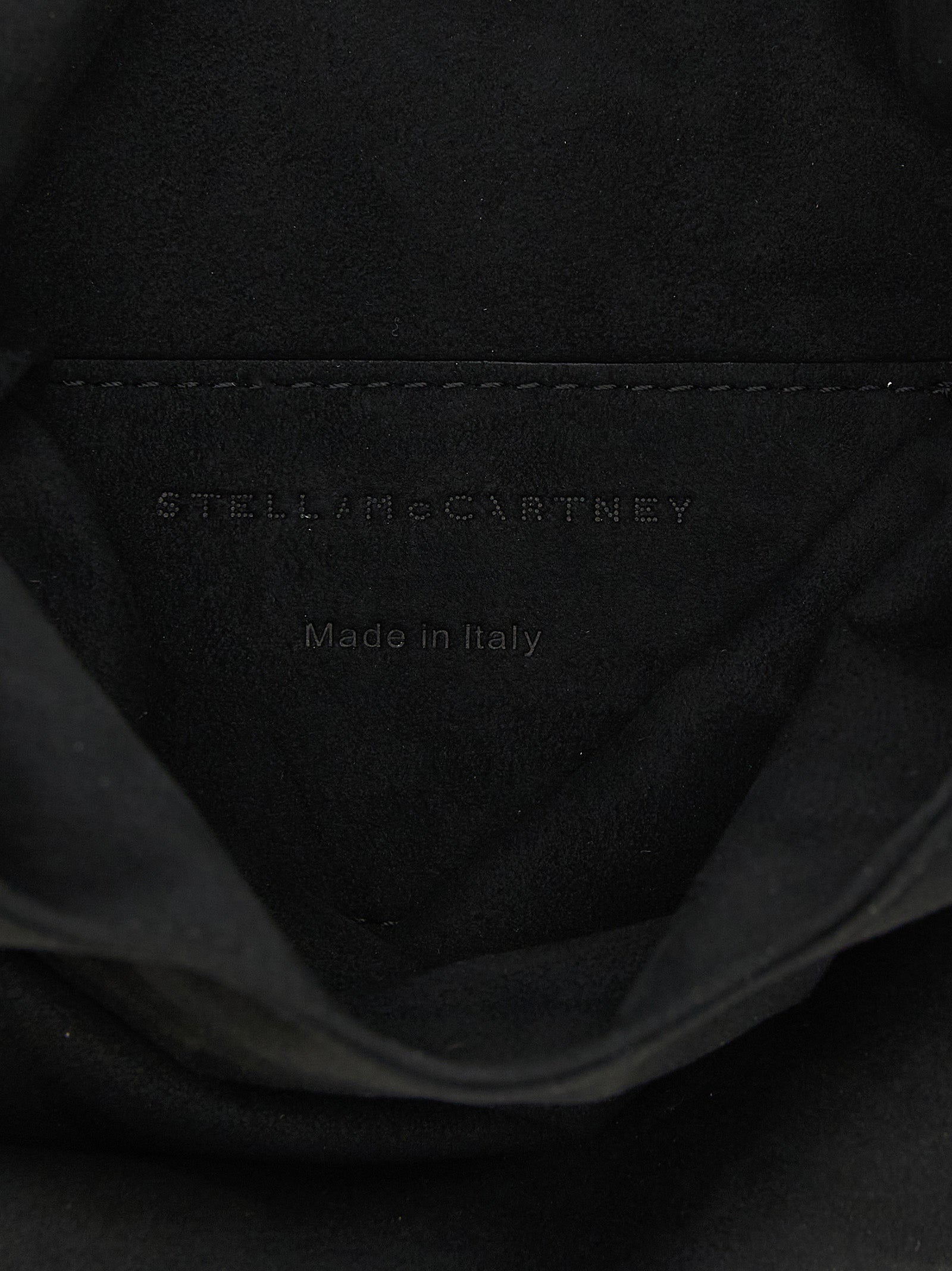 Stella McCartney Falabella Wristlet Black Suede-Effect Handbag