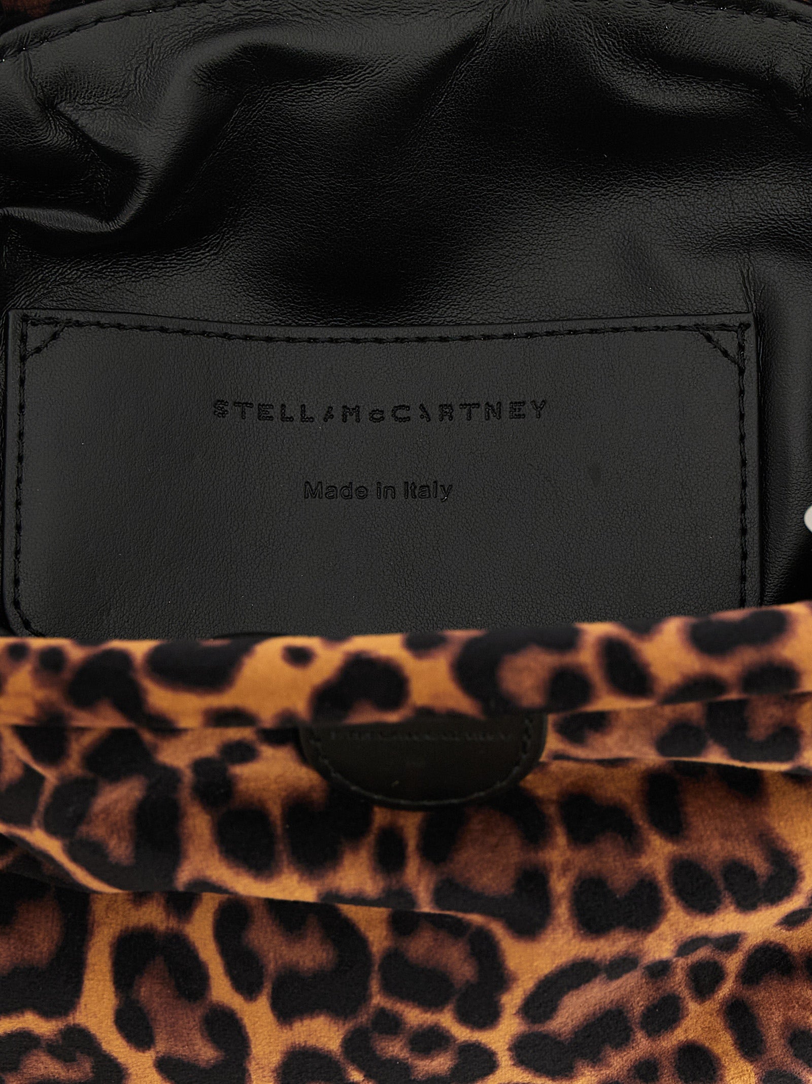 Stella McCartney Falabella Soft Leopard Velvet Clutch Bag