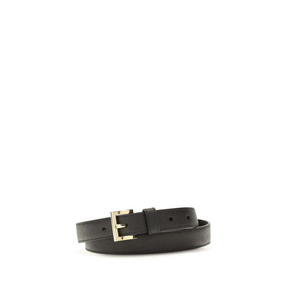 Prada Black Saffiano Leather Belt 2.2cm