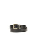Saint Laurent Box Laque Black Leather Belt 3cm