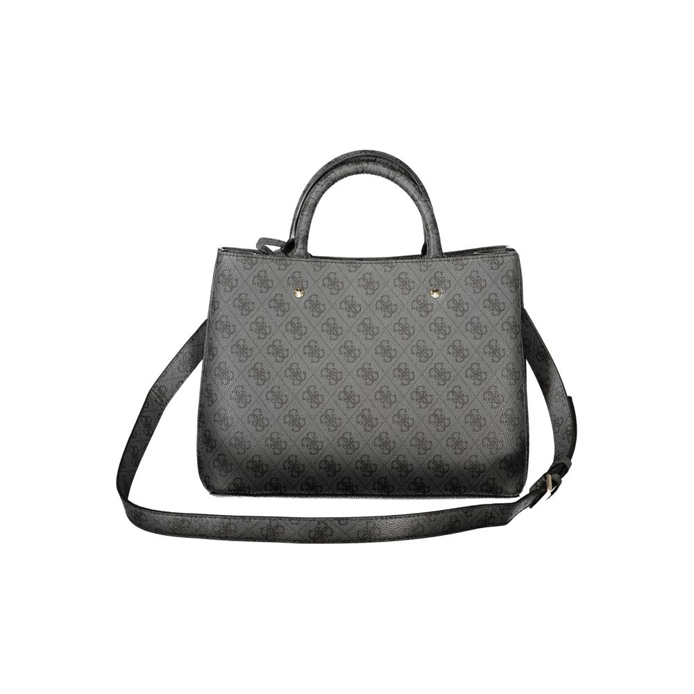 Guess Meridian II Black Logo Satchel Bag