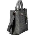 Guess Meridian II Black Logo Satchel Bag