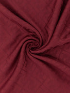 Fendi Bordeaux FF Silk & Wool Jacquard Shawl