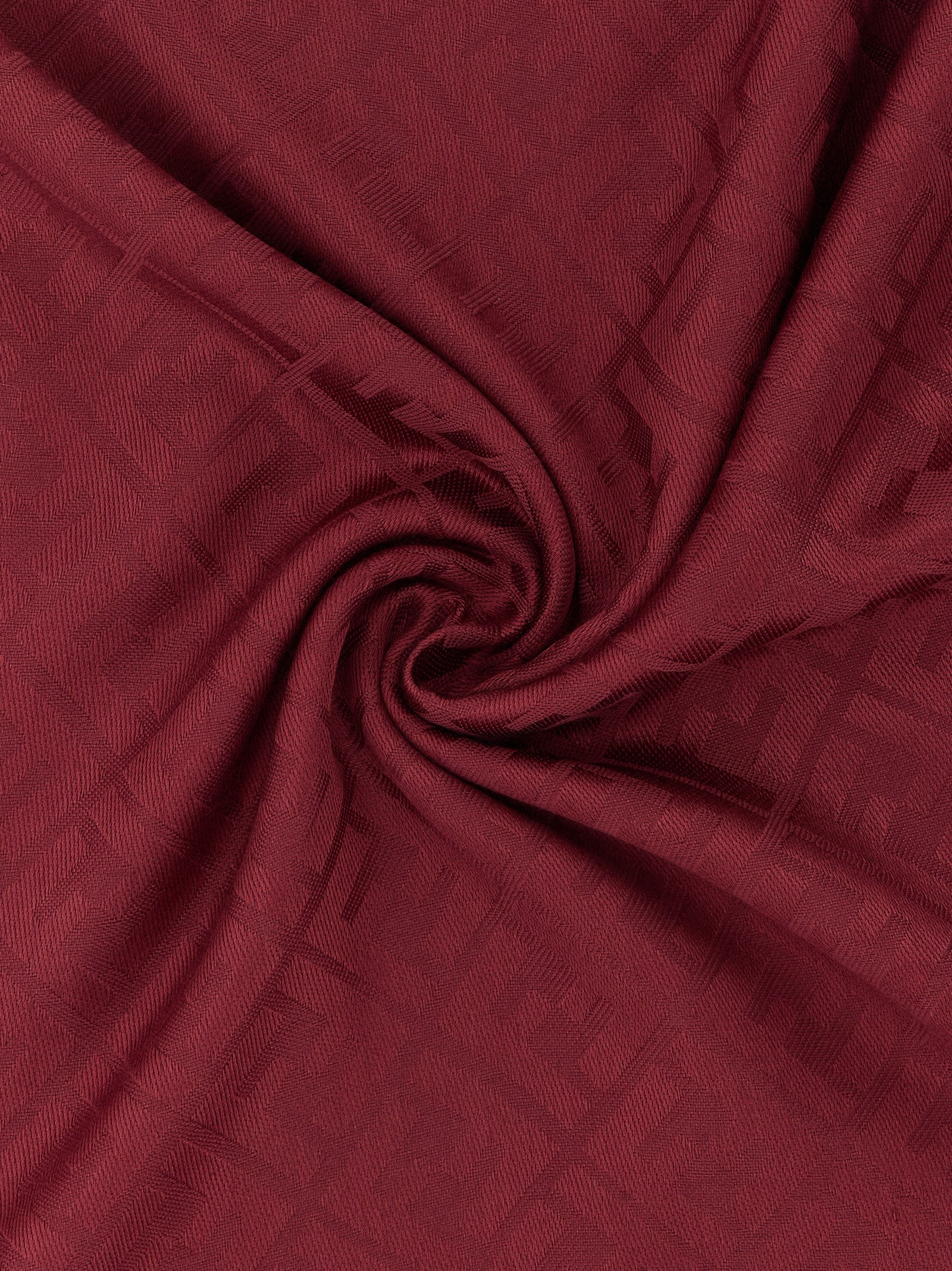 Fendi Bordeaux FF Silk & Wool Jacquard Shawl
