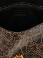 Pinko Mini Love Bag One Top Handle Python-Effect Leather Handbag