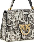 Pinko Mini Love Bag Python-Effect Leather Top Handle Bag