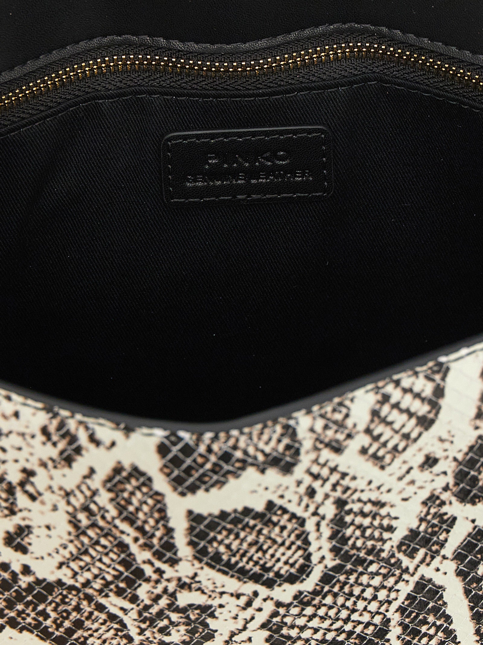 Pinko Mini Love Bag Python-Effect Leather Top Handle Bag