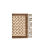 Gucci GG Beige Merino Wool Scarf