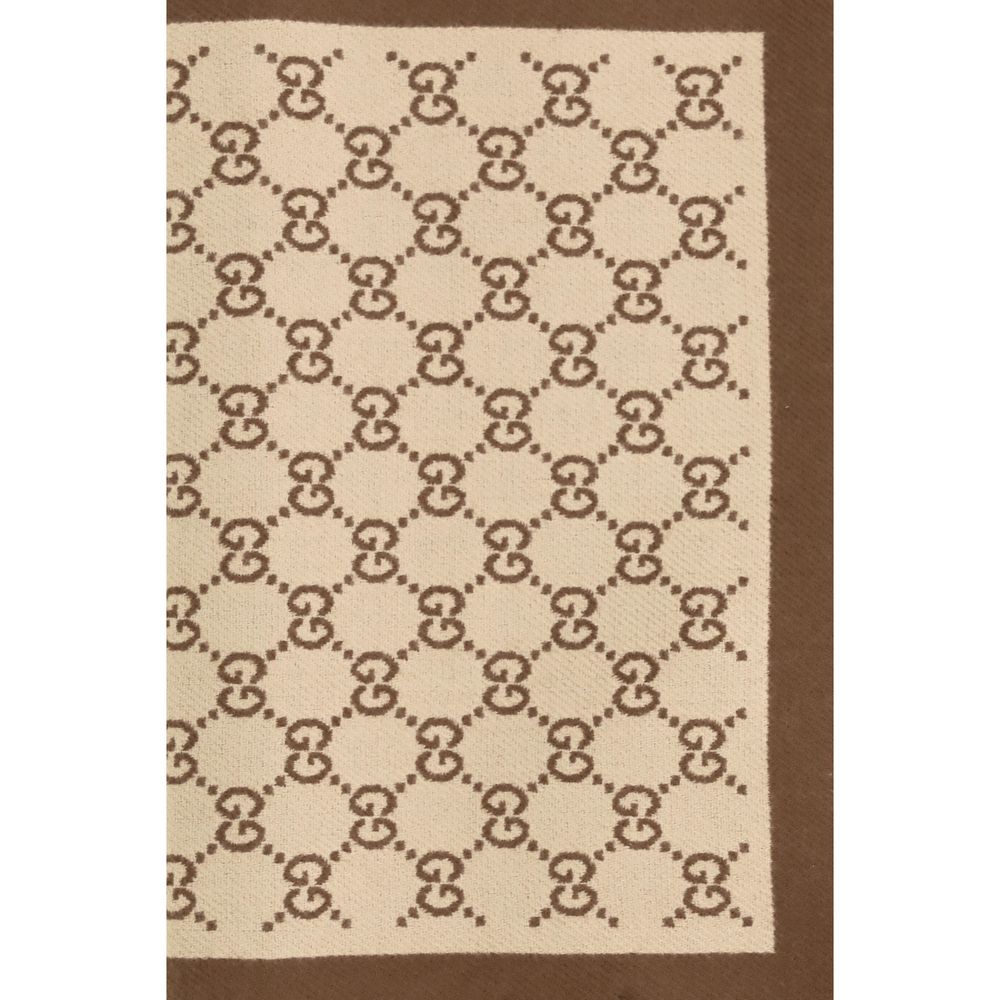 Gucci GG Beige Merino Wool Scarf