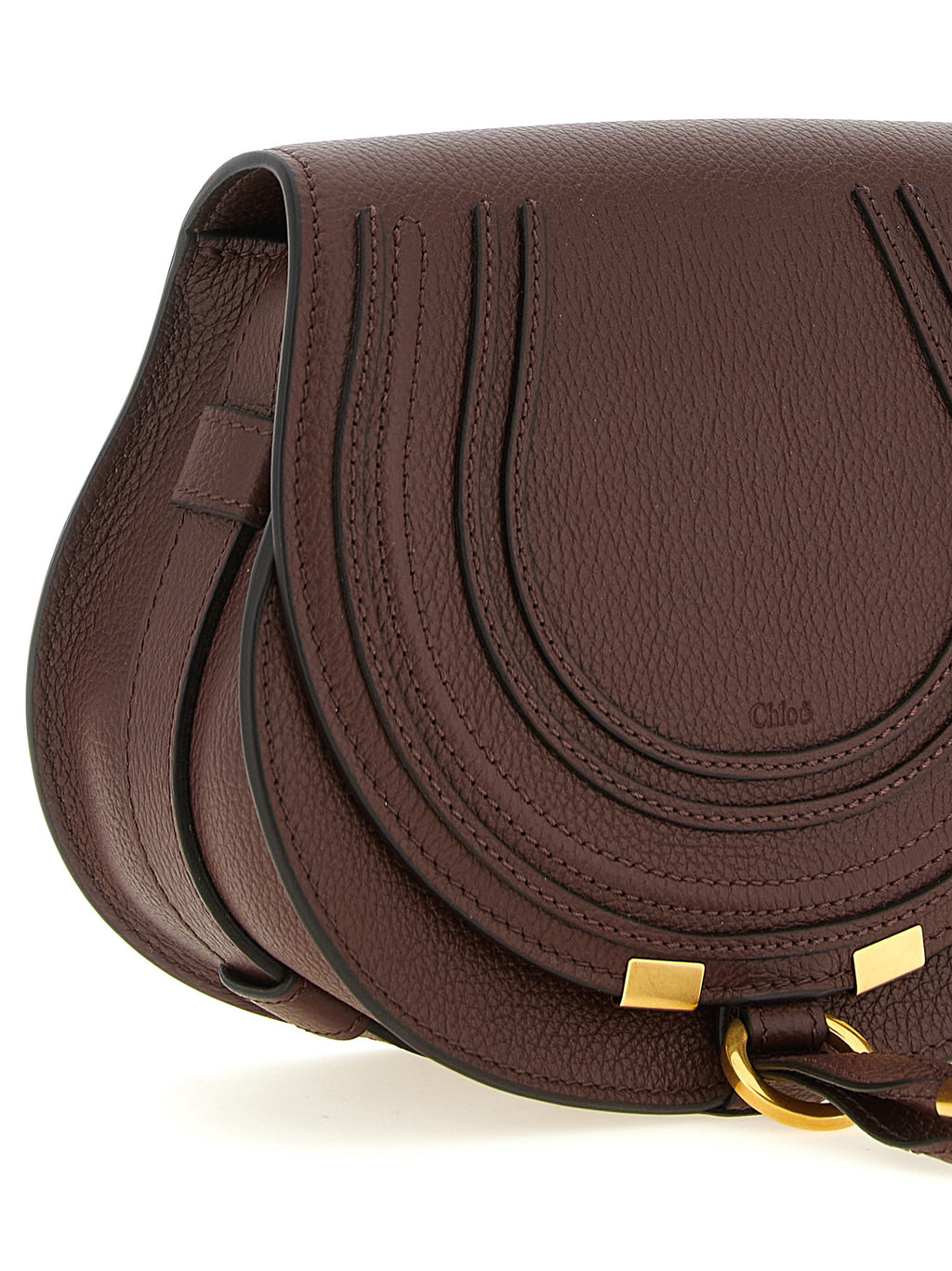 Chloé Marcie Brown Leather Saddle Bag