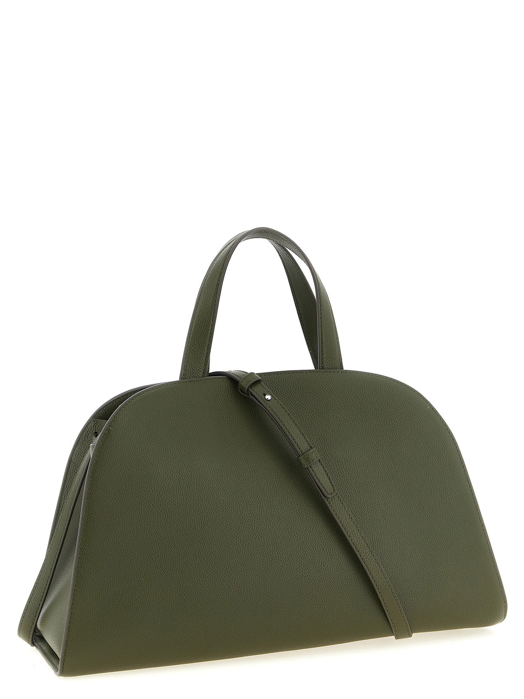 Tory Burch Romy Bauletto Dark Olive Leather Handbag