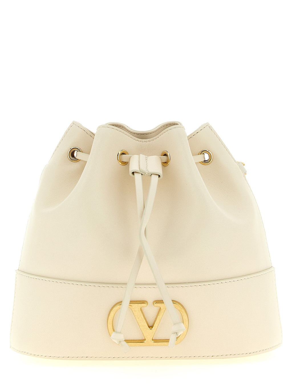 Valentino Garavani VLogo Signature Mini Bucket Bag Light Ivory