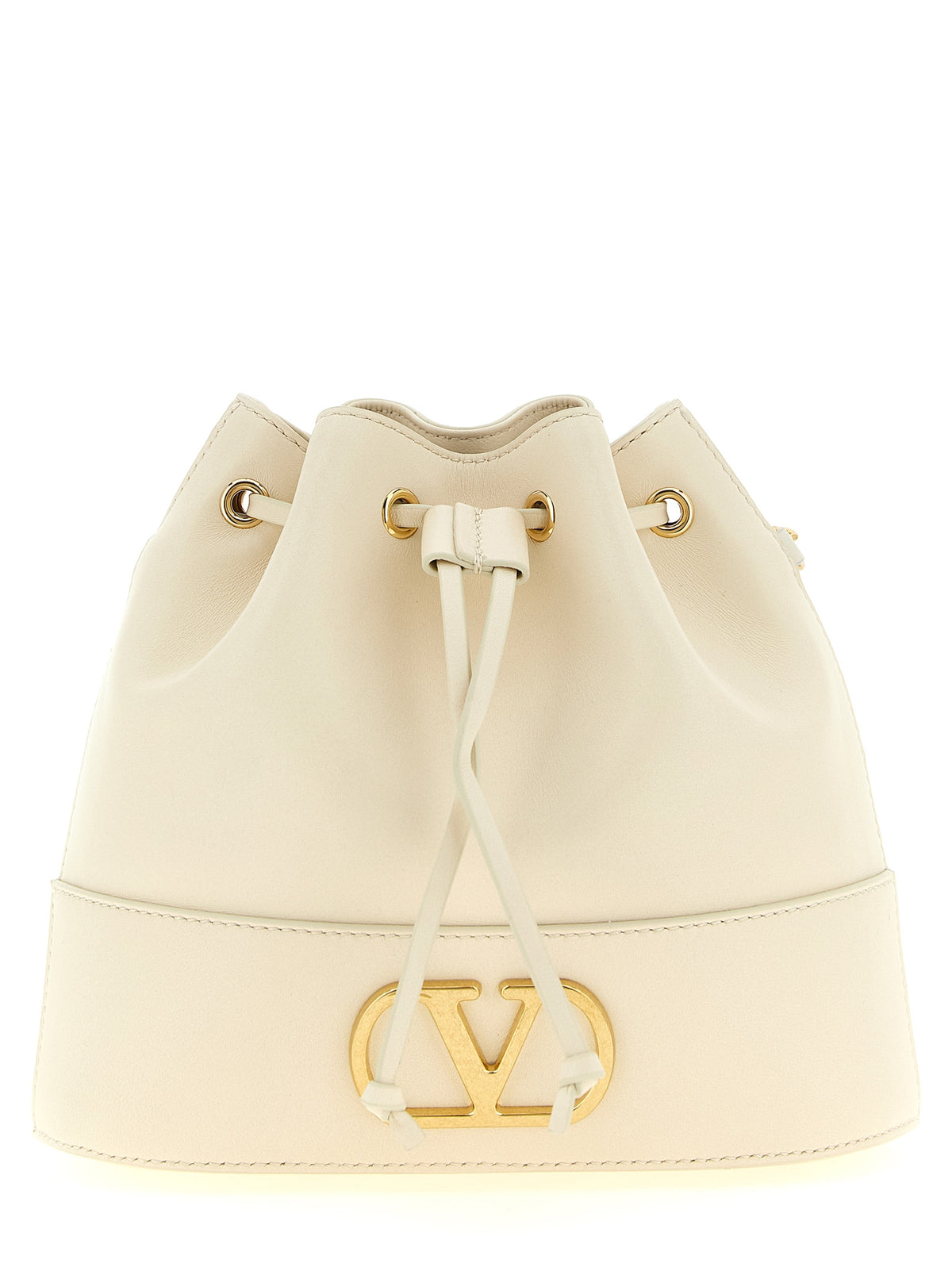 Valentino Garavani VLogo Signature Mini Bucket Bag Light Ivory