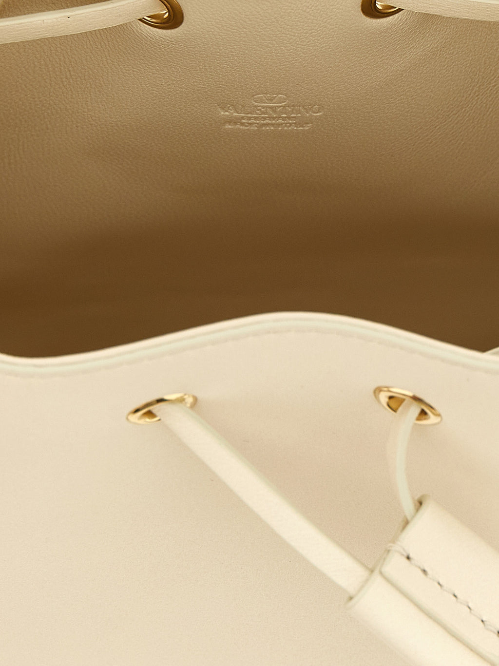 Valentino Garavani VLogo Signature Mini Bucket Bag Light Ivory