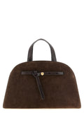Tory Burch Romy Dark Cocoa Suede Bauletto Bag