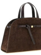 Tory Burch Romy Dark Cocoa Suede Bauletto Bag
